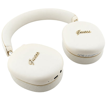 Auriculares Bluetooth Guess Metal Script Logo, A2DP, Beige