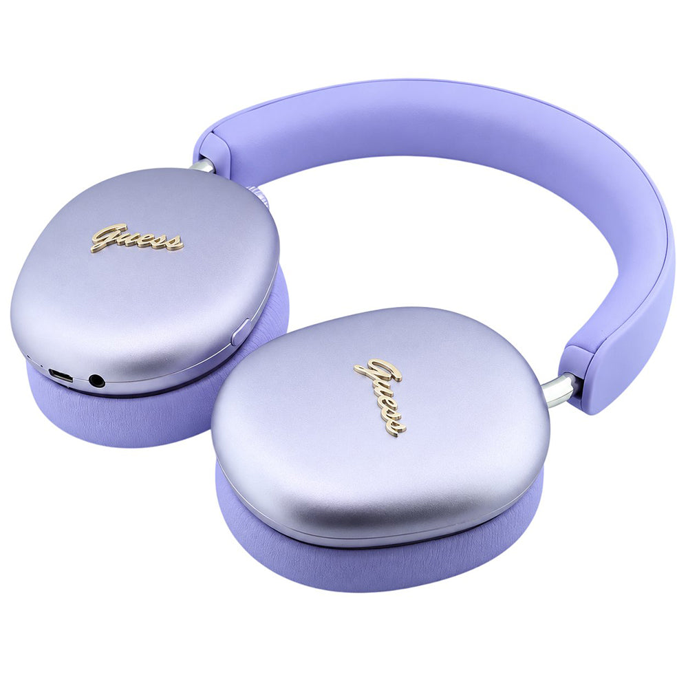 Manos libres Bluetooth Guess Metal Script Logo, A2DP, Morado