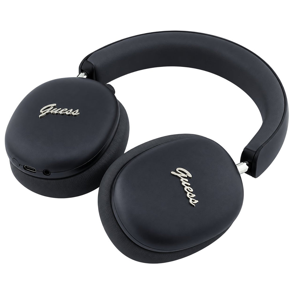 Auriculares Bluetooth manos libres Guess Metal Script Logo, A2DP, Negro