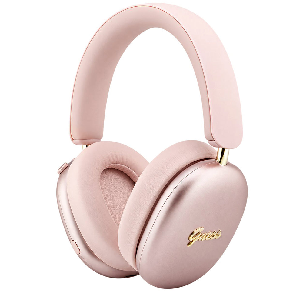 Auriculares Bluetooth Guess Metal Script Logo, A2DP, Rosa