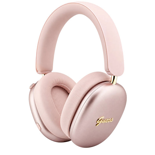 Auriculares Bluetooth Guess Metal Script Logo, A2DP, Rosa