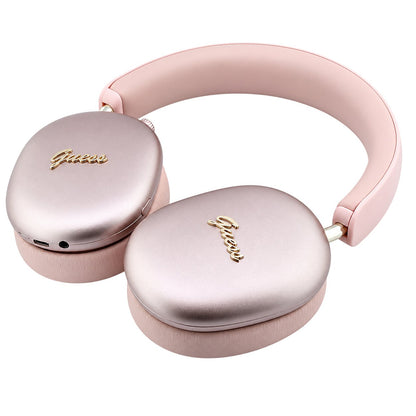 Auriculares Bluetooth Guess Metal Script Logo, A2DP, Rosa