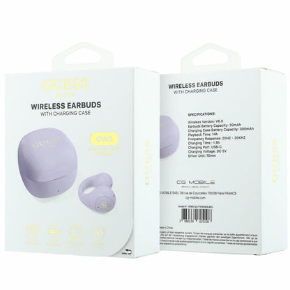 Manos libres Bluetooth Guess Mini Classic, TWS, Morado