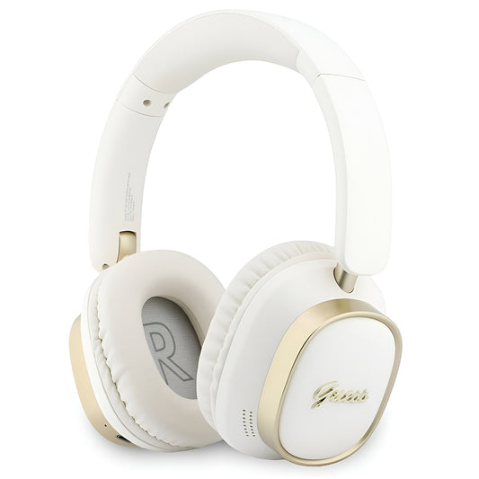 Manos libres Bluetooth Guess Rectangle Metal Script, A2DP, Blanco