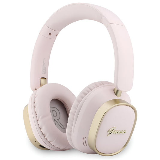 Manos libres Bluetooth Guess Rectangle Metal Script, A2DP, Rosa