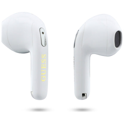 Auriculares Bluetooth Guess Script Print, TWS, Blanco