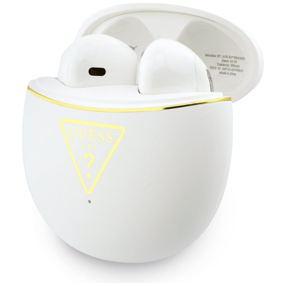 Auriculares Bluetooth Guess Script Print, TWS, Blanco