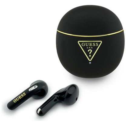 Auriculares Bluetooth Guess Script Print, TWS, Negro