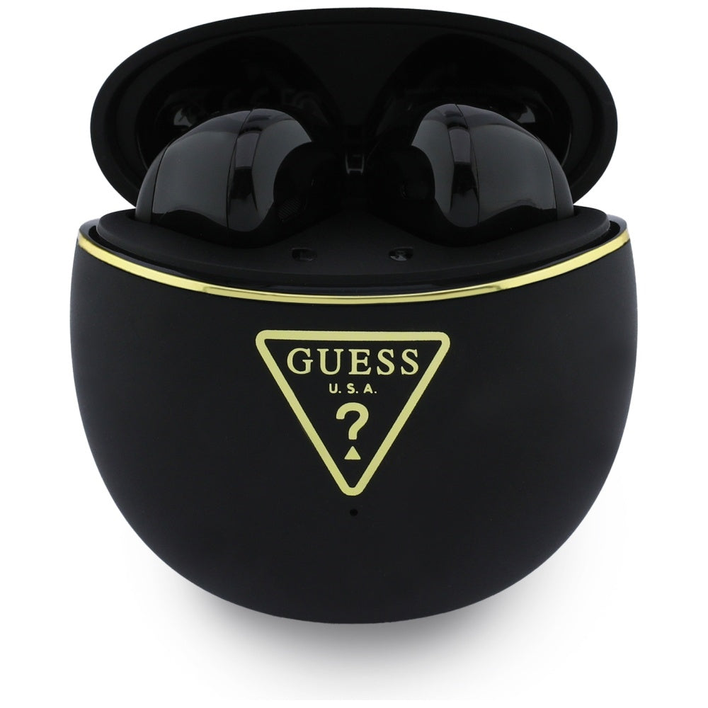 Auriculares Bluetooth Guess Script Print, TWS, Negro
