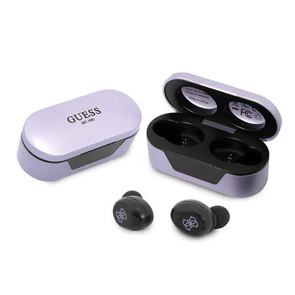 Auriculares Bluetooth Guess, TWS, Morado