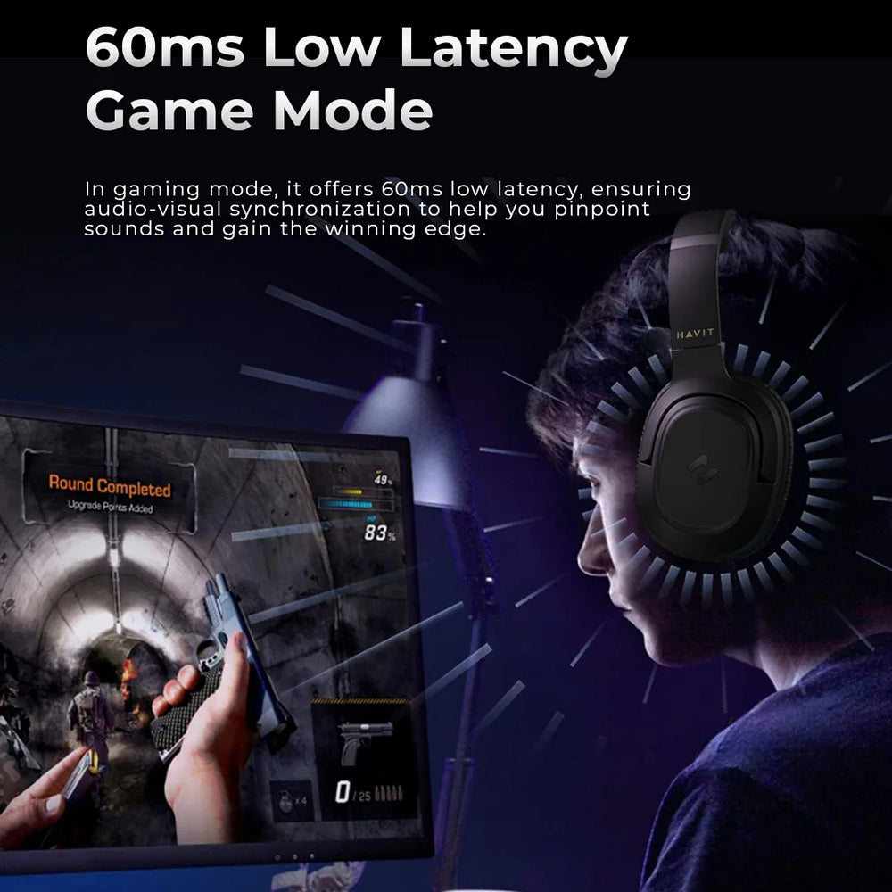 Manos libres Bluetooth HAVIT H612BT, A2DP, Negro