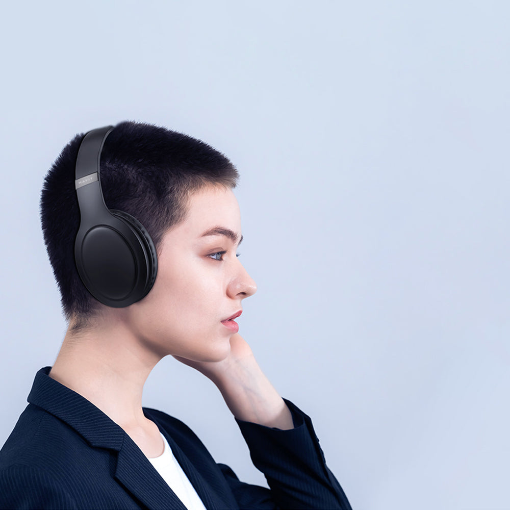 Manos libres Bluetooth HAVIT H633BT, Multipunto, A2DP, Azul