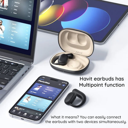 Manos libres Bluetooth HAVIT OWS914, TWS, Negro
