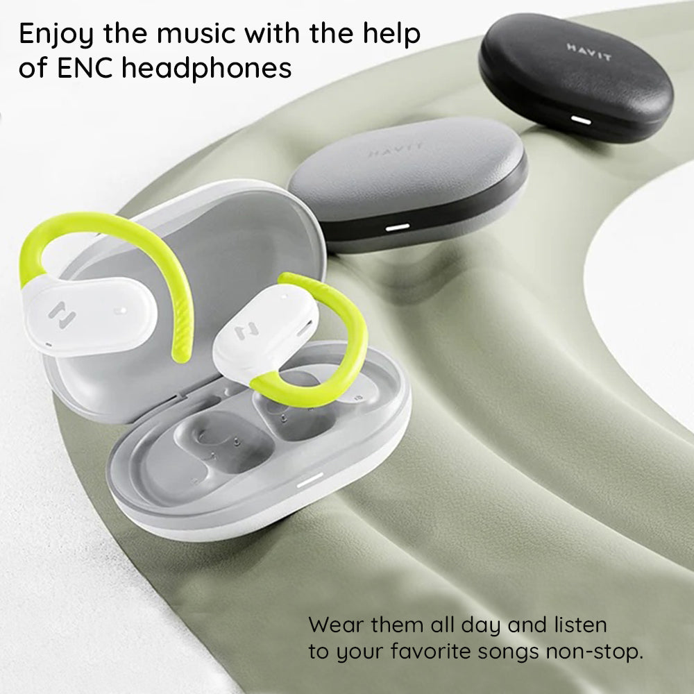 Manos libres Bluetooth HAVIT OWS915, TWS, Negro