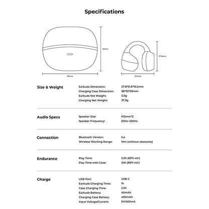 HAVIT OWS916 Bluetooth Handsfree, TWS, Grey