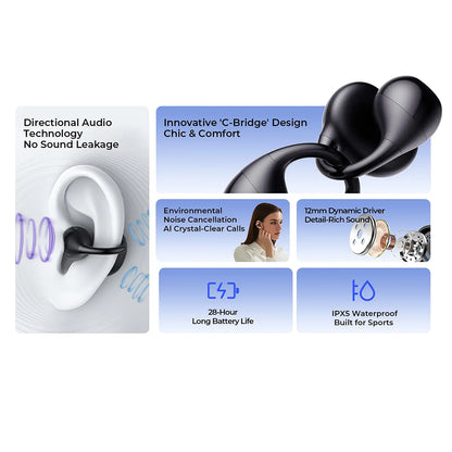 Manos libres Bluetooth HAVIT OWS916 Lite, TWS, Negro