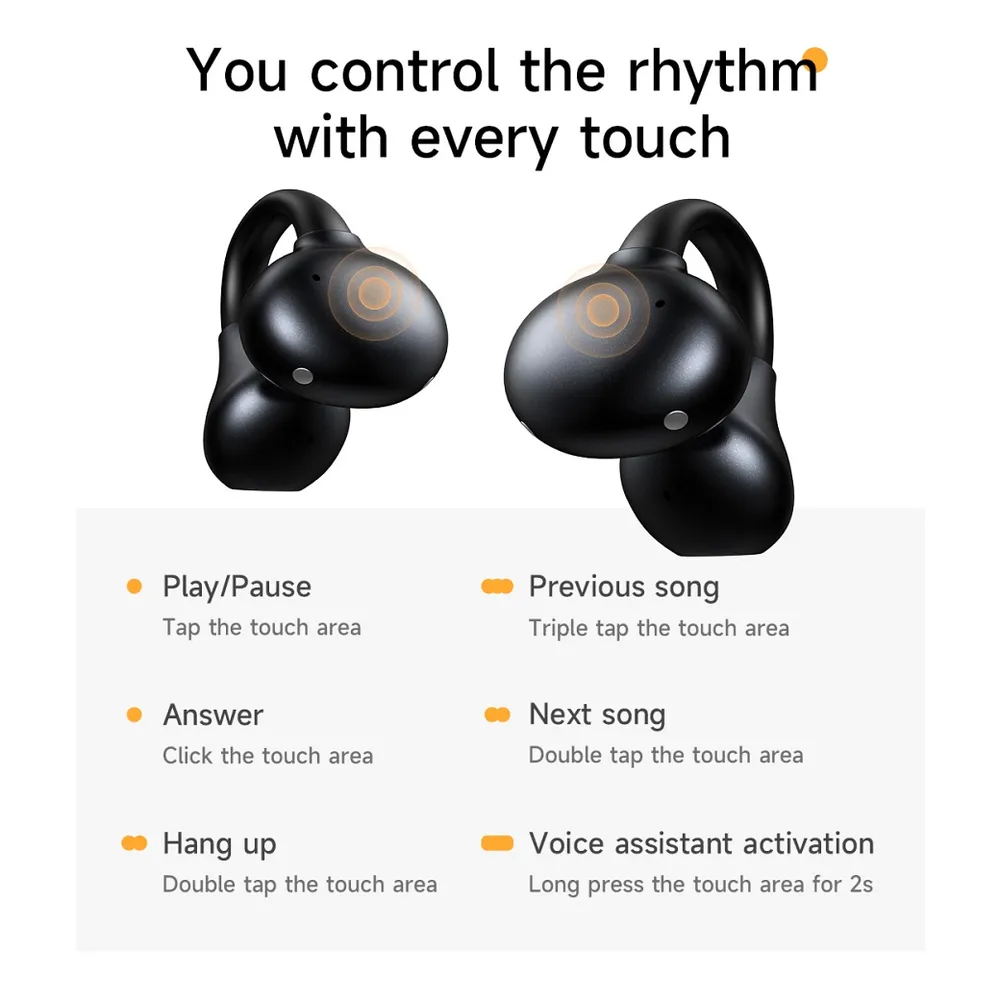 Handsfree Bluetooth HOCO EA8, TWS, Blanco