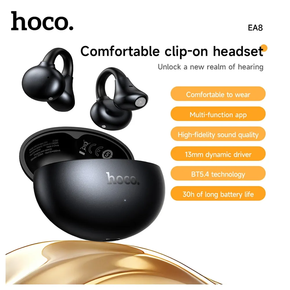 Handsfree Bluetooth HOCO EA8, TWS, Blanco