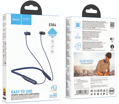 Manos libres Bluetooth HOCO ES64, A2DP, Azul