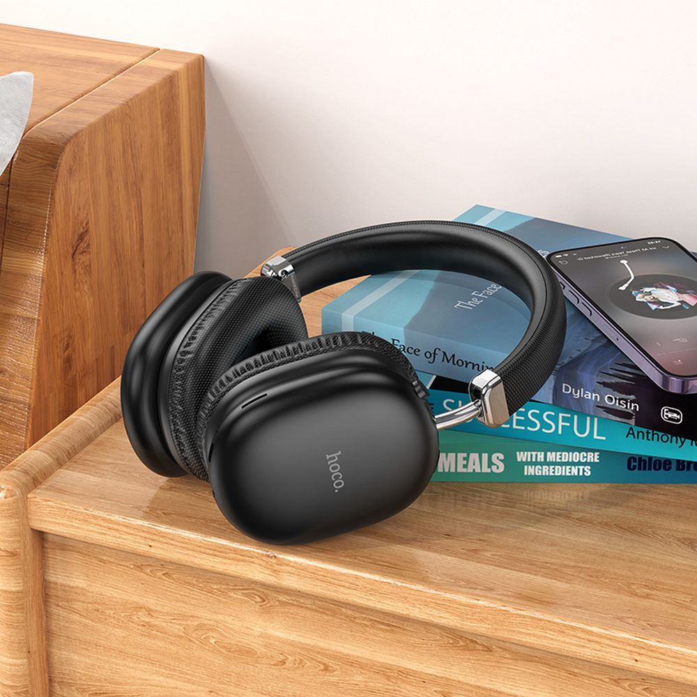 Manos libres Bluetooth HOCO W35 Max, A2DP, Negro