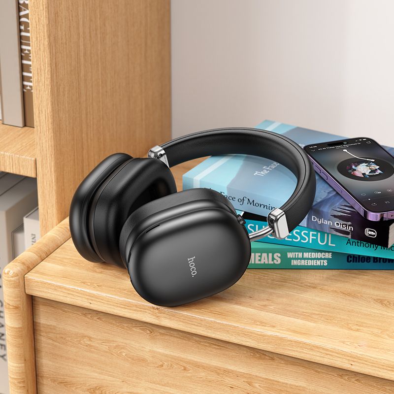 Manos libres Bluetooth HOCO W35 Max, A2DP, ANC, Negro