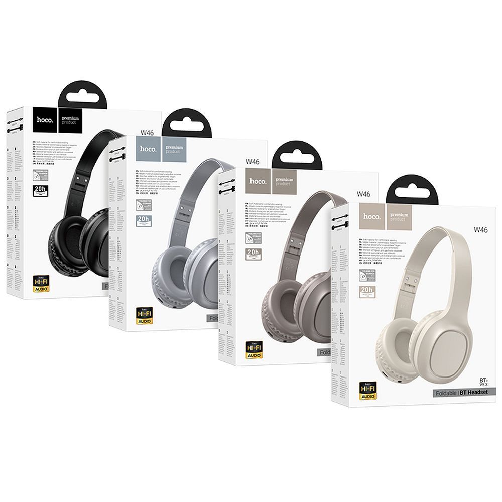 Manos libres Bluetooth HOCO W46, A2DP, Blanco