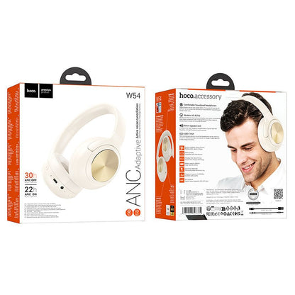Auriculares Bluetooth HOCO W54, A2DP, ANC, Blanco