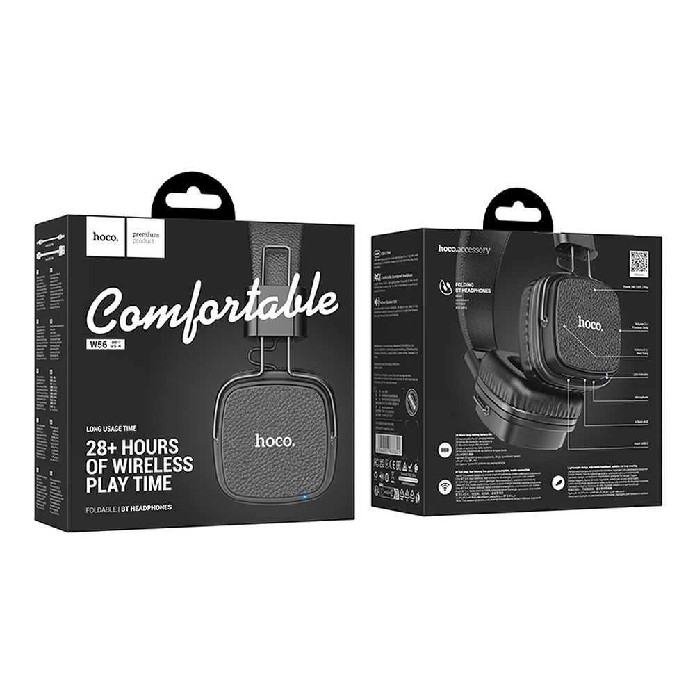 Manos libres Bluetooth HOCO W56, A2DP, Negro