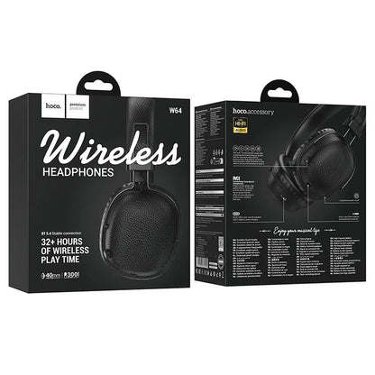 Manos libres Bluetooth HOCO W64, A2DP, Negro