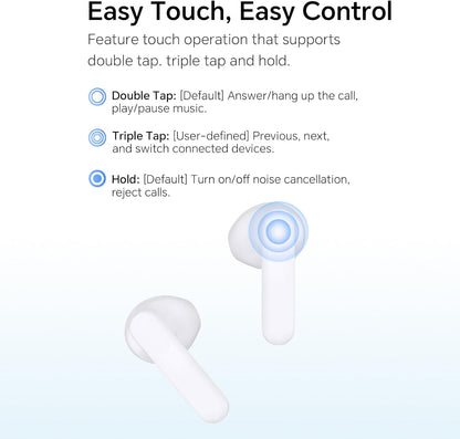 Manos libres Bluetooth Honor Choice X7e, TWS, ANC, Blanco 5504ABHF