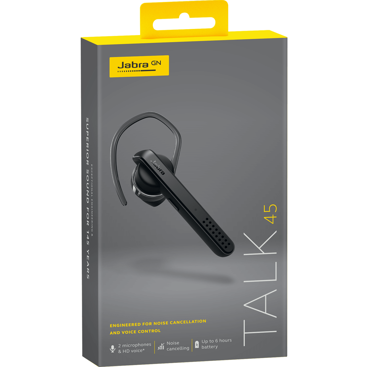 Manos libres Bluetooth Jabra Talk 45, A2DP, Negro, Reacondicionado 