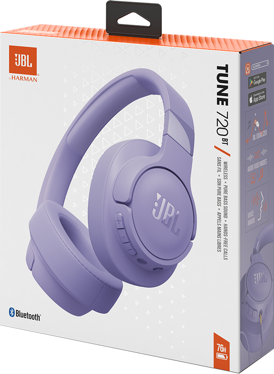 Manos libres Bluetooth JBL Tune 720BT, Multipunto, A2DP, Morado JBLT720BTPUR