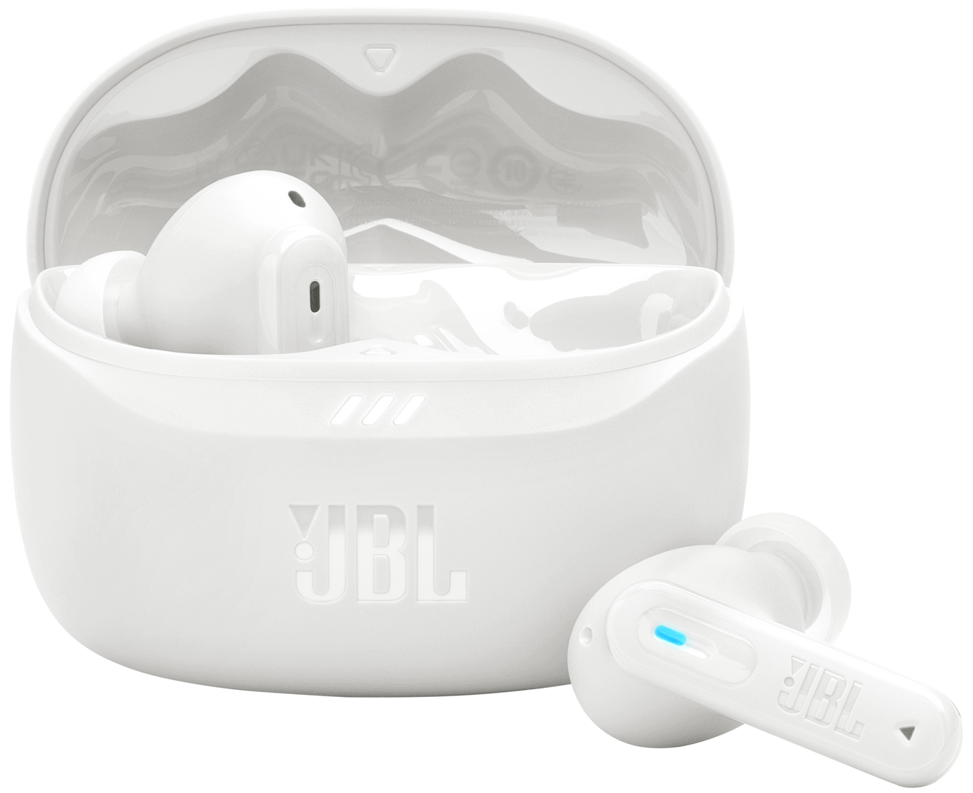 Manos libres Bluetooth JBL Tune Beam 2, TWS, ANC, MultiPoint, Blanco JBLTBEAM2WHT