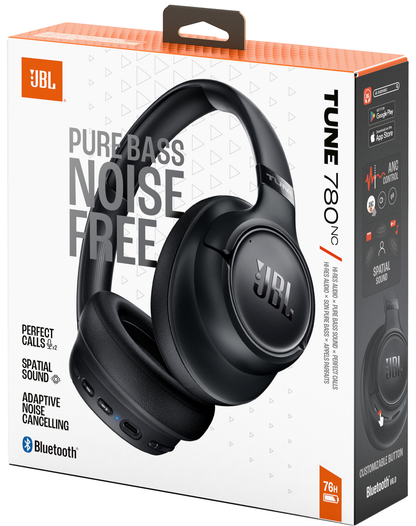 Manos libres Bluetooth JBL Tune 780NC, MultiPoint, A2DP, ANC, Negro JBLT780NCBLK