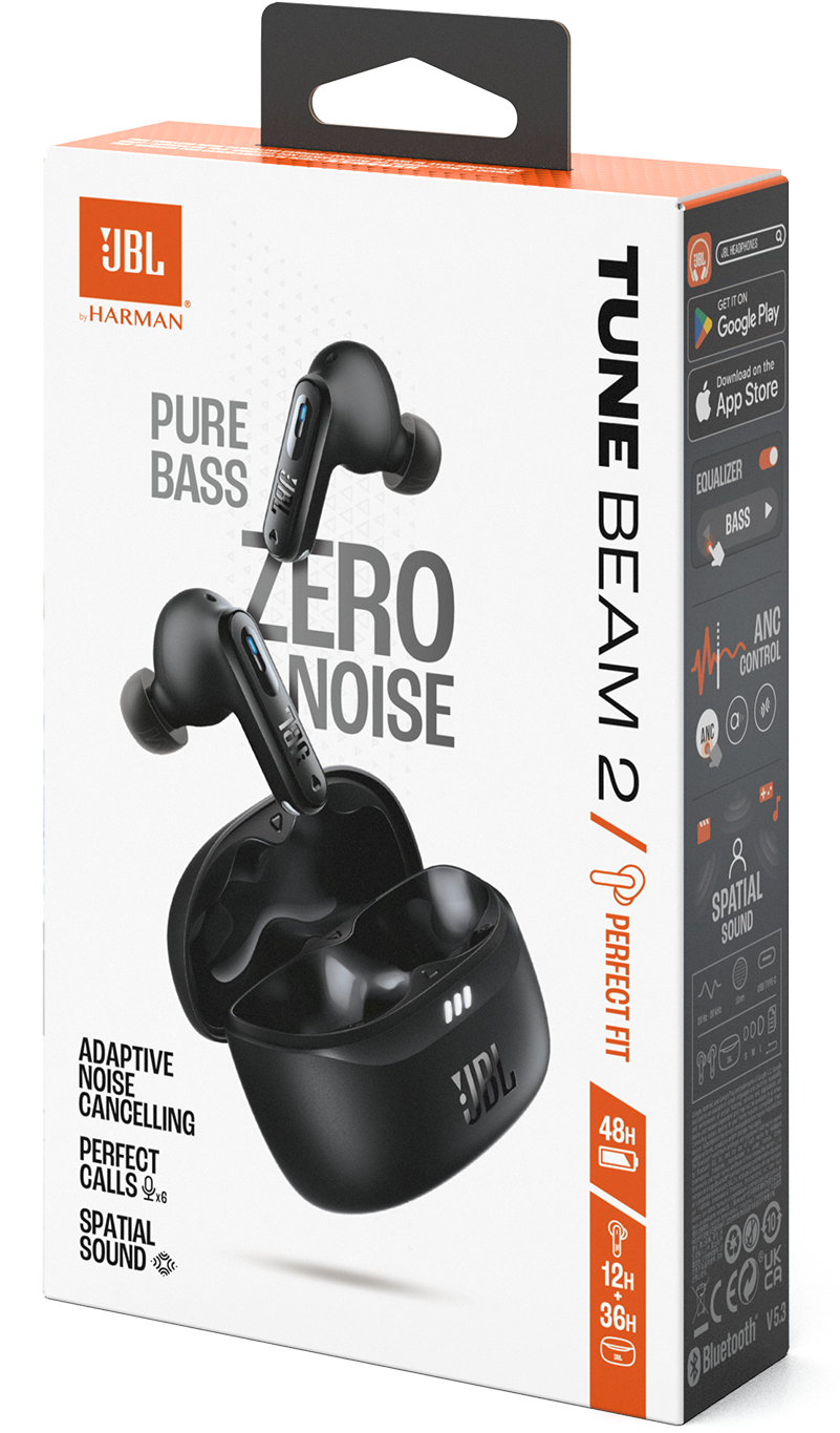 Handsfree Bluetooth JBL Tune Beam 2, TWS, ANC, MultiPoint, Negro JBLTBEAM2BLK