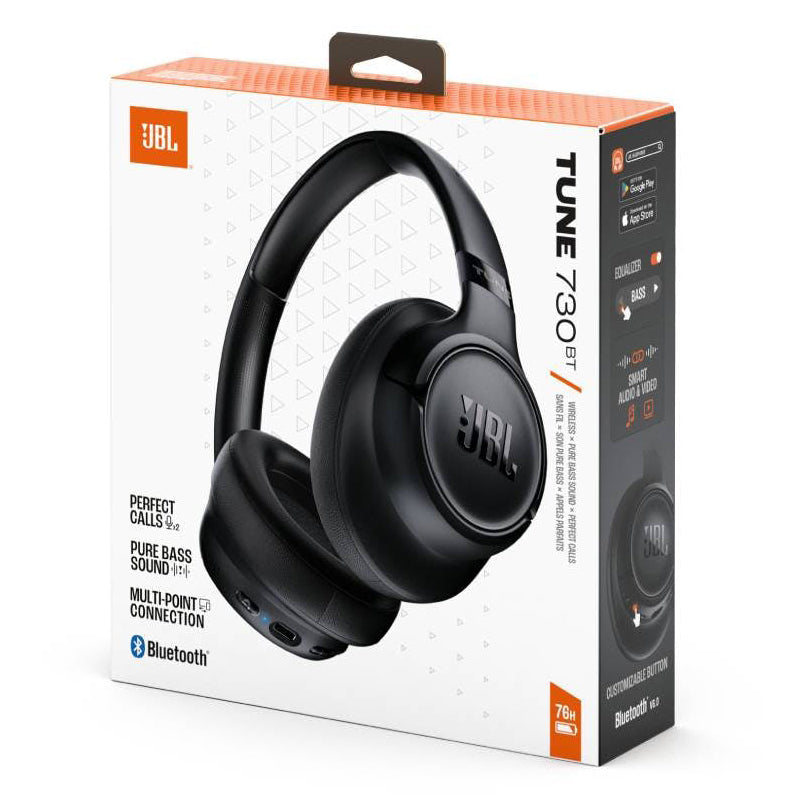 Manos libres Bluetooth JBL Tune 730BT, MultiPoint, A2DP, Negro JBLT730BTBLK