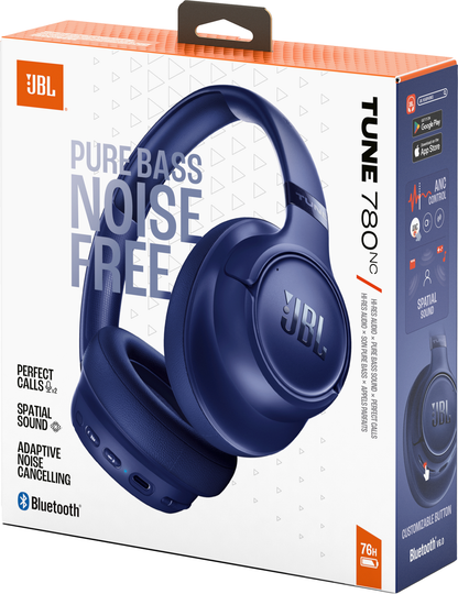 Manos libres Bluetooth JBL Tune 780NC, MultiPoint, A2DP, ANC, Azul JBLT780NCBLU