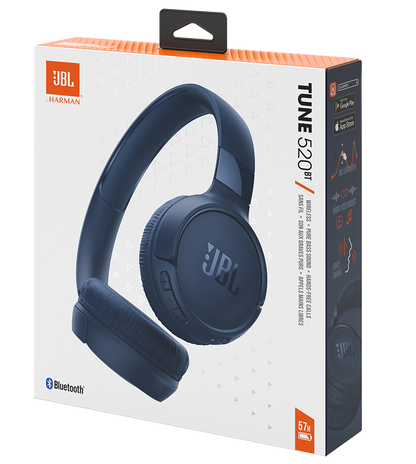 Manos libres Bluetooth JBL Tune 520BT, MultiPoint, A2DP, Azul JBLT520BTBTBLU