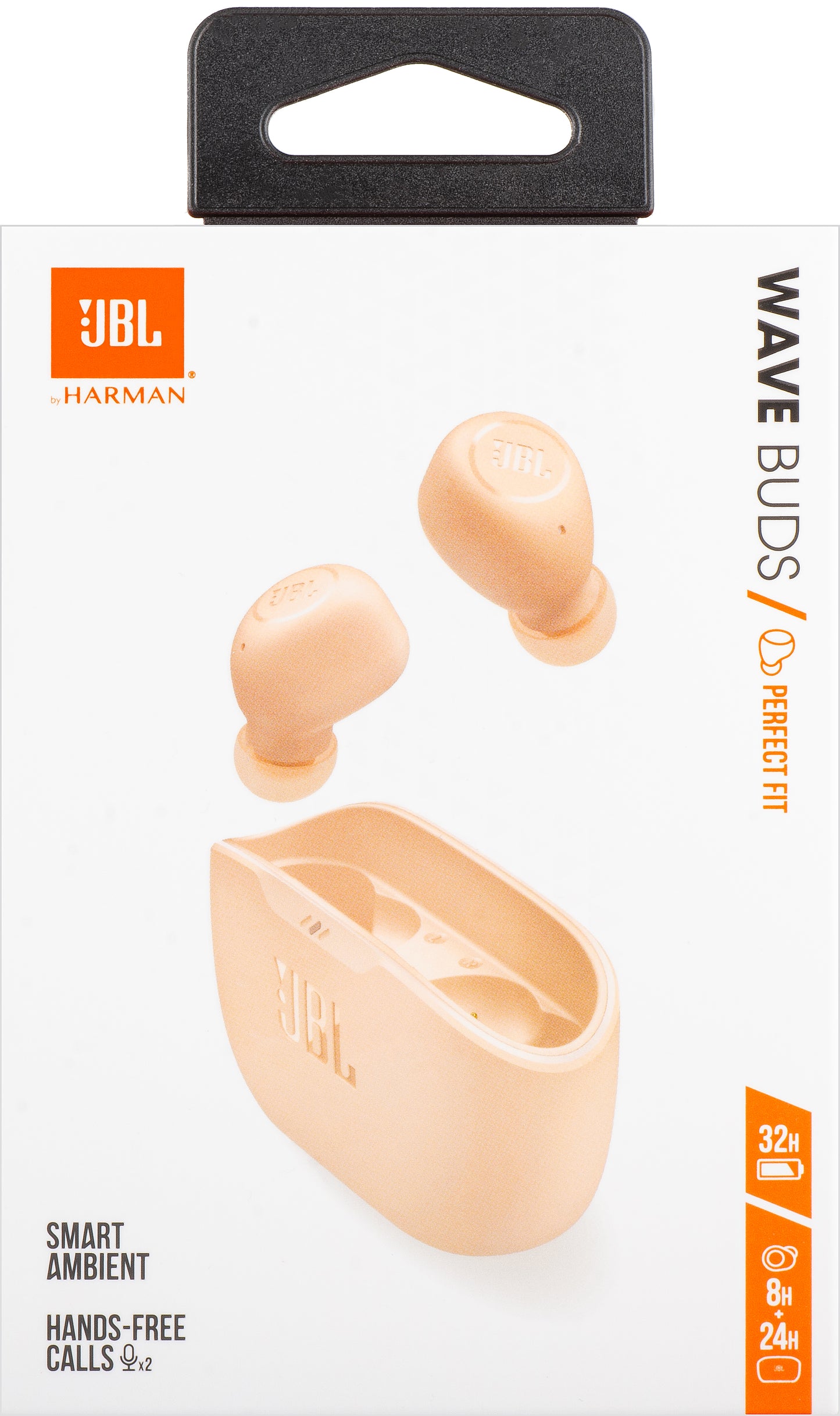 Auriculares manos libres Bluetooth JBL Wave Buds, TWS, Beige JBLWBUDSBEG