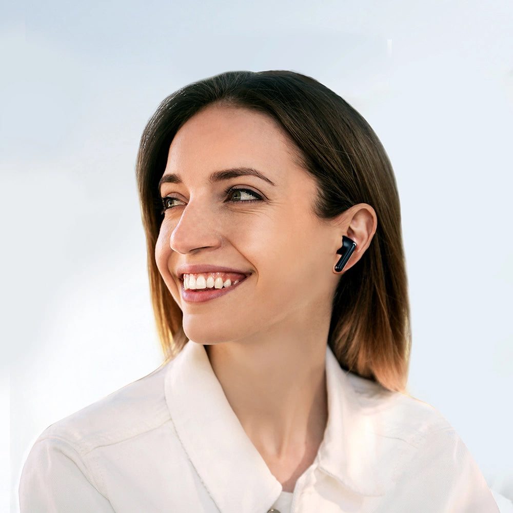 Manos libres Bluetooth Joyroom Funpods JR-FB1, TWS, ANC, Negro