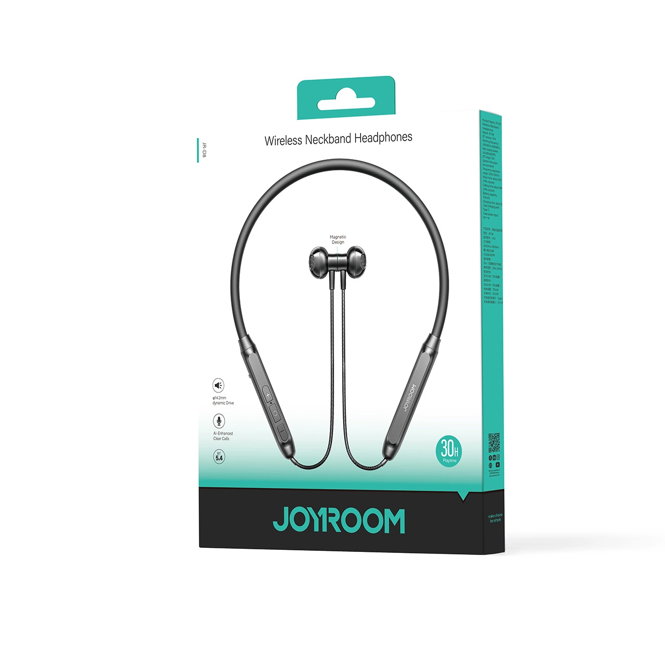 Manos libres Bluetooth Joyroom JR-D8, A2DP, Negro