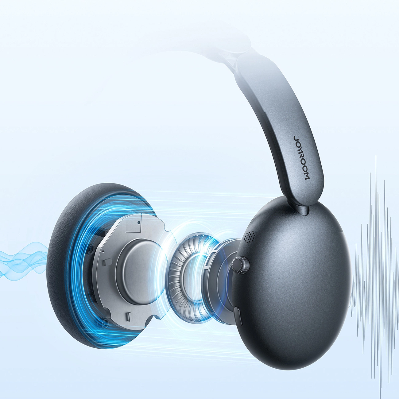 Manos libres Bluetooth Joyroom JR-JH1, A2DP, ANC, Negro