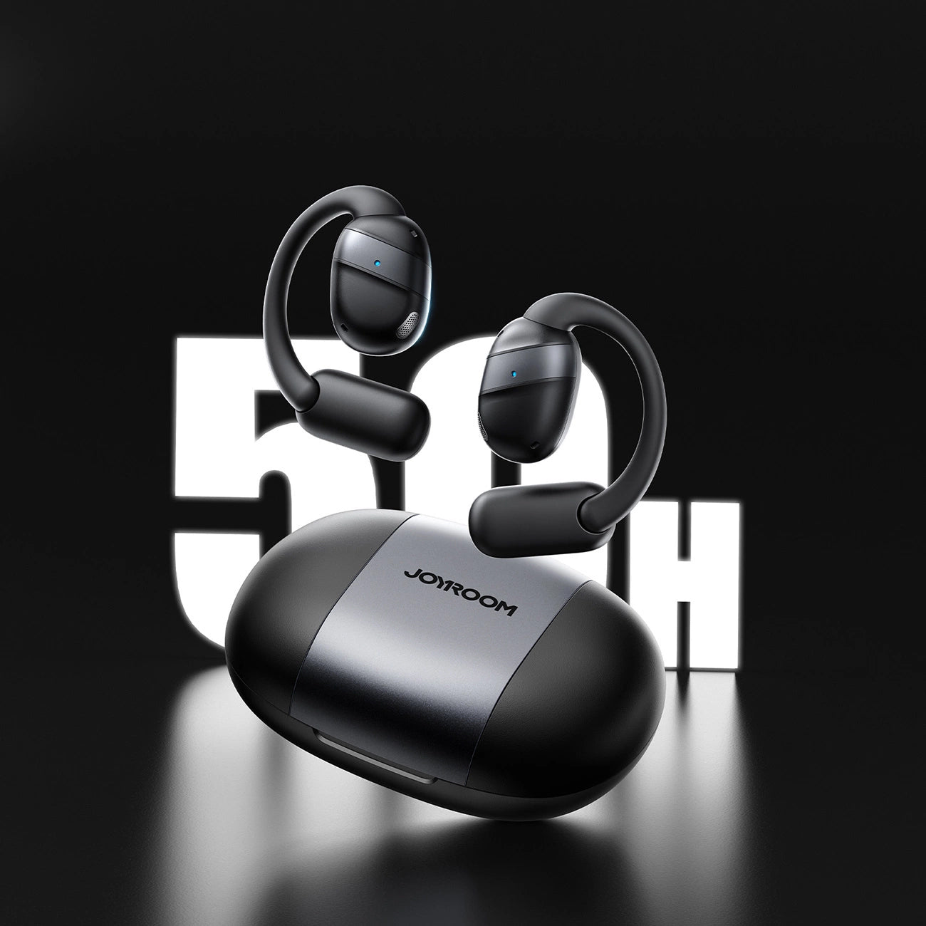 Manos libres Bluetooth Joyroom Open Ear JR-OE4, TWS, Negro