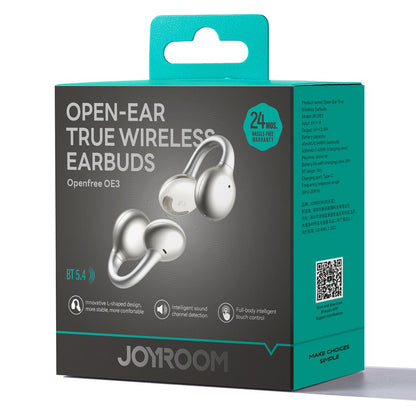 Manos libres Bluetooth Joyroom Openfree JR-OE3, TWS, Plateado