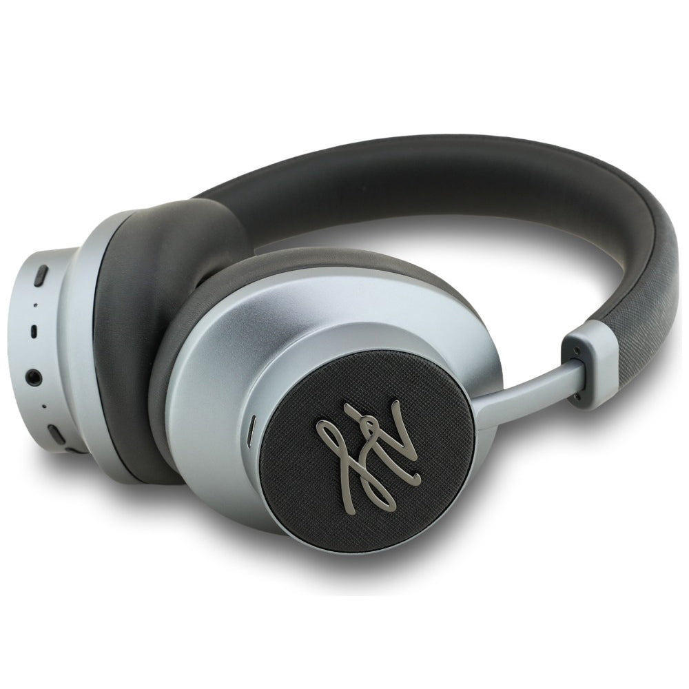 Manos libres Bluetooth Karl Lagerfeld Grained Initials, A2DP, ANC, Negro