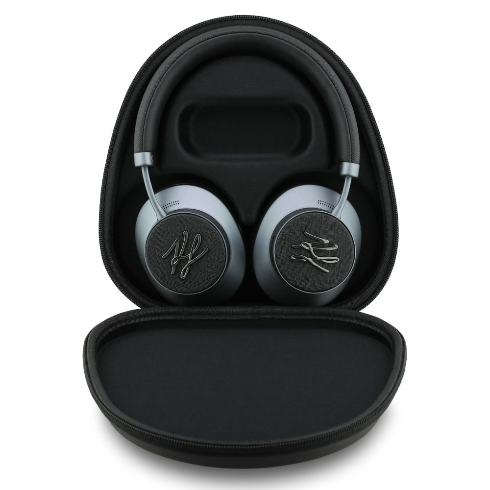 Manos libres Bluetooth Karl Lagerfeld Grained Initials, A2DP, ANC, Negro