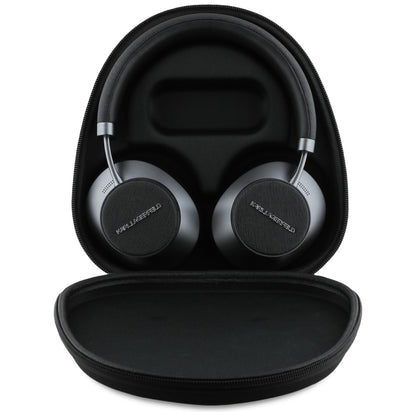 Manos libres Bluetooth Karl Lagerfeld Saffiano Elongated, A2DP, ANC, Negro
