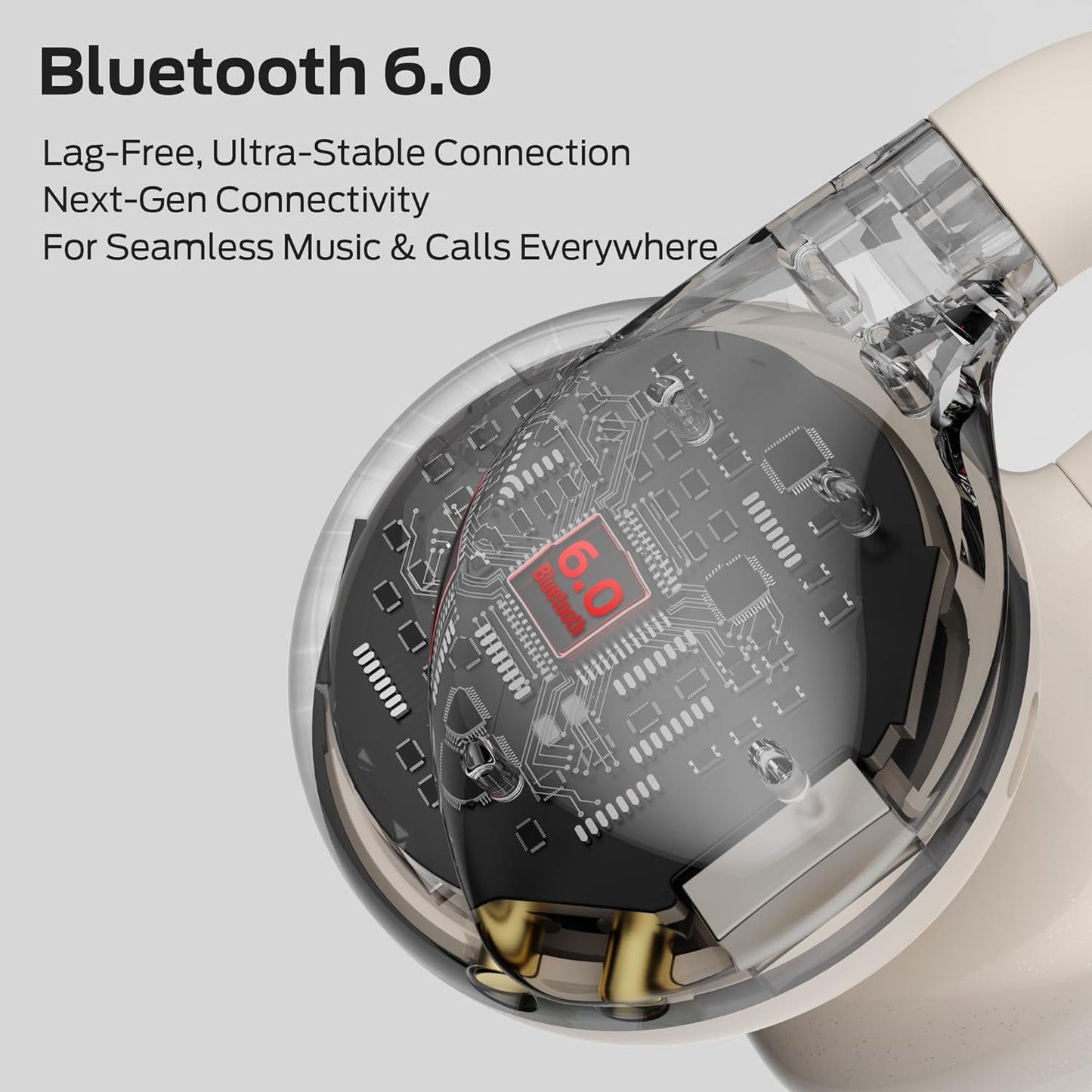 Manos libres Bluetooth Monster AC225, TWS, Crema Claro