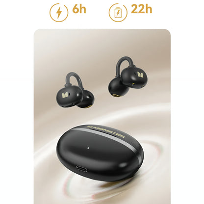 Manos libres Bluetooth Monster AirClip AC200, TWS, Negro