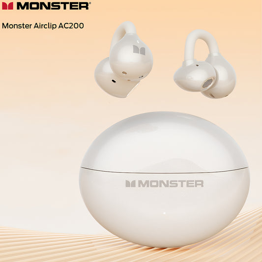 Manos libres Bluetooth Monster AirClip AC200, TWS, Crema Claro